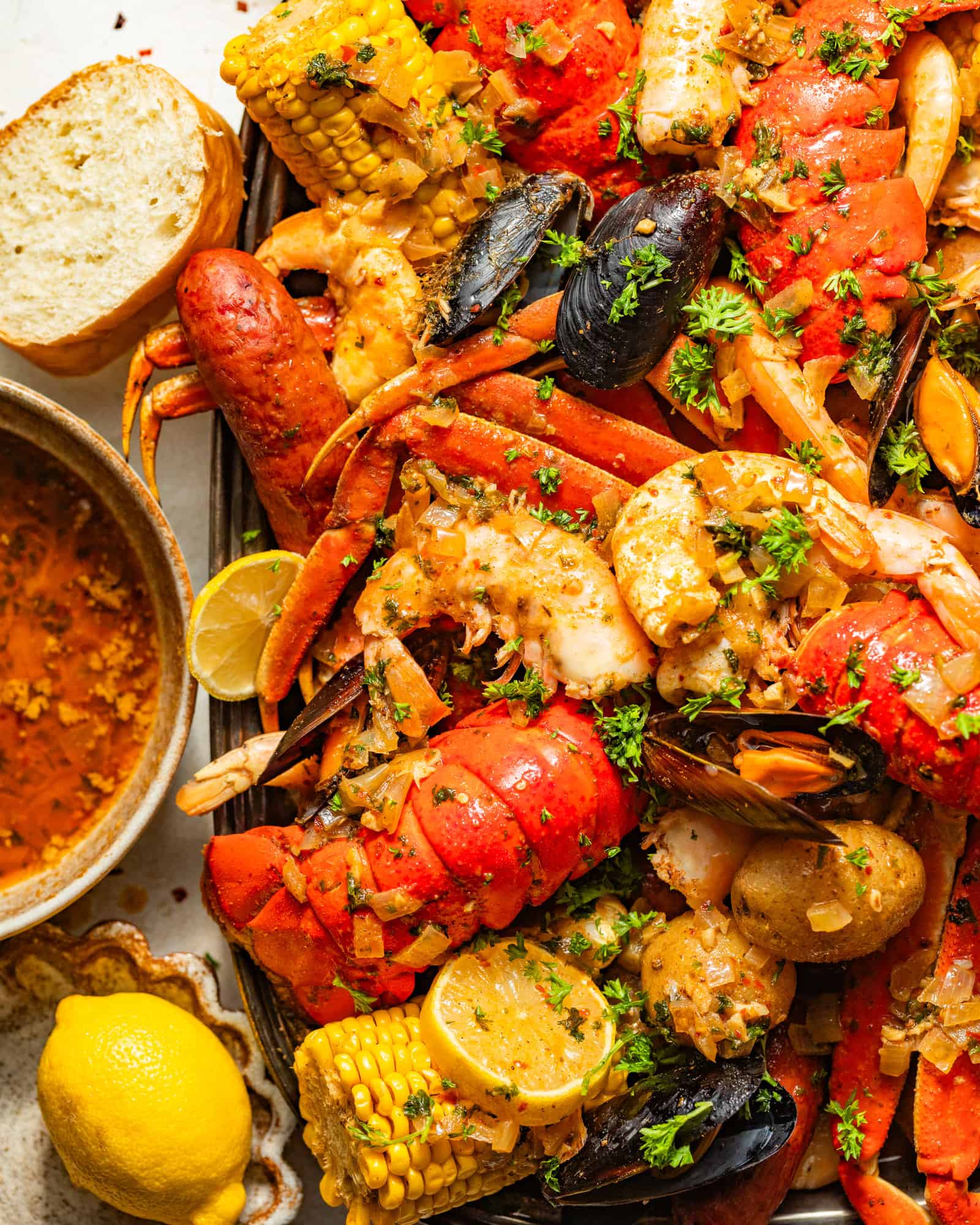 1/2 lb Crawfish, 1/2 lb Shrimp (Head Off) & 1/2 lb Black Mussel